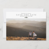 Boho Feather Waterverf | Minimaal Bewaar onze datu Save The Date (Voorkant)