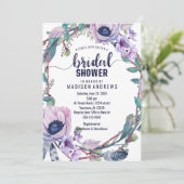 Boho Feather Wreath Invitation de la douche nuptia (Debout devant)