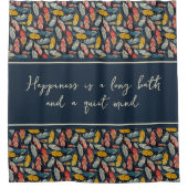Boho Feathered Quiet Mind Douche Gordijn (Voorkant)