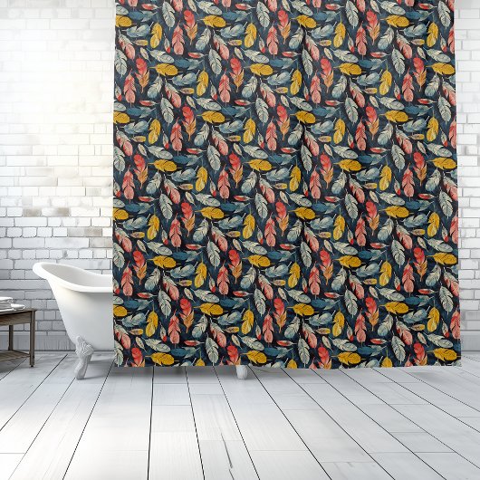 Boho Feathered Whimsy Douche rideau