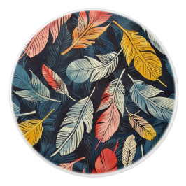 Boho Feathered Whimsy Keramische Knop