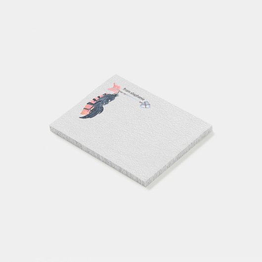 Boho Feathers and Arrow Personalized Post-it® Notes (Schuin)