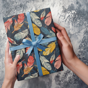 Boho Feathers Cadeaupapier