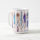 Boho Feathers Classique Mug (Devant gauche)