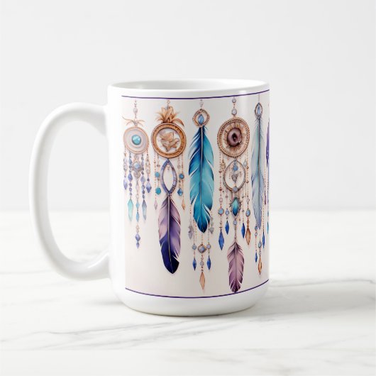 Boho Feathers Classique Mug (Gauche)