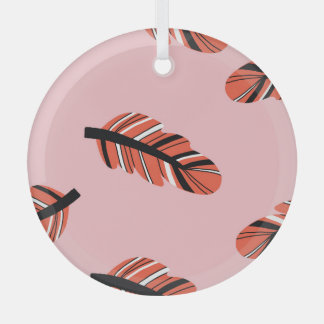 Boho Feathers: Herhaal. Glas Ornament