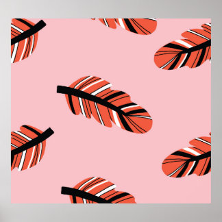 Boho Feathers:  Herhaal. Poster