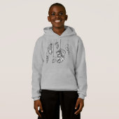 "Boho Feathers" Light Steel Kinderen Pullover Hood (Voorkant volledig)
