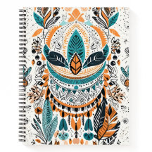Boho Feathers Livre Cover Design - Stylish & Artis