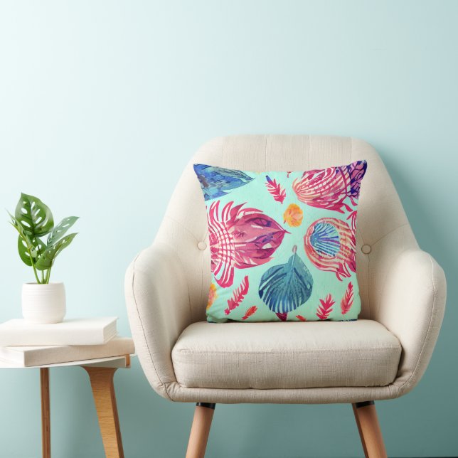 Boho Feathers Pattern Kussen (Stoel)