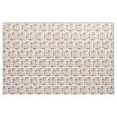 Boho Feathers Pattern on White Stof (Yard (91,4 cm))