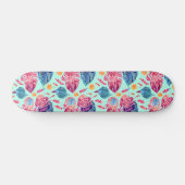 Boho Feathers Pattern Skateboard (Horizontaal)