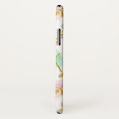 Boho Feathers Pink Blue Green Cool Initiaal Name Case-Mate iPhone Case (Achterkant / rechts)