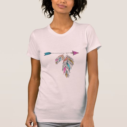 Boho Feathers T-Shirt (Voorkant)