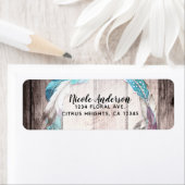 Boho Feathers Wreath & String Lights Vrijgezellenf Etiket (Insitu)