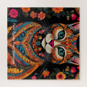 Boho Feline Mandala Legpuzzel (Horizontaal)