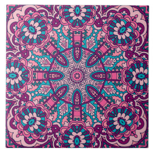 Boho Festive Mandala Tegeltje