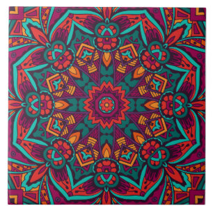Boho Festive Mandala Tegeltje