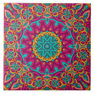Boho Festive Mandala Tegeltje
