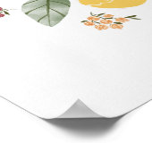 Boho Fête des mariées Affiche de bienvenue florale (Coin)