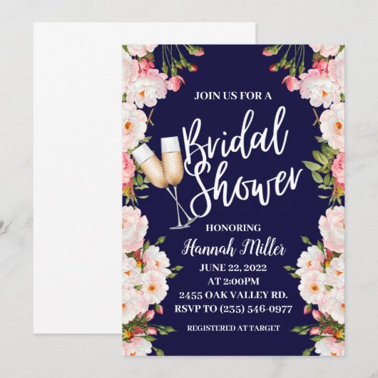 Boho Fête des mariées Brunch Invitation (Devant / Derrière)