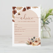 Boho Fête des mariées Cartes de conseil Terracotta (Debout devant)