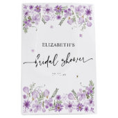 Boho Fête des mariées violet moyen sac cadeau (Devant)