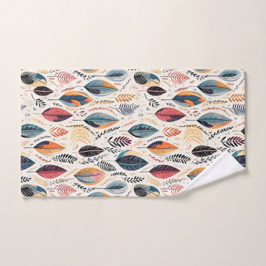Boho Feuilles Sienna (Serviette à main)