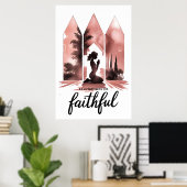 Boho Fidèle – Art mural chrétien pour femmes (Bureau à domicile)