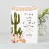 Boho Fiesta Taco 'Bout A Baby Invitation (Debout devant)