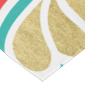 Boho Fiesta Turquoise Rouge & Or Nappe géométrique (Angle)