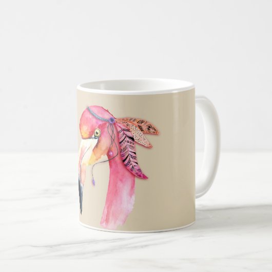 Boho Fiona Flamant rose Mug (Devant droit)