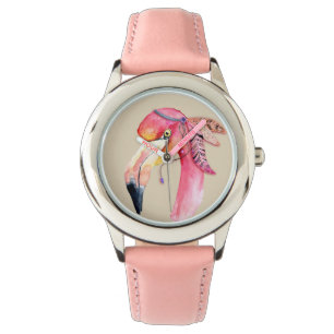 Boho Fiona Flamingo Horloge