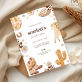 Boho First Rodeo Cowgirl Anniversaire Invitation