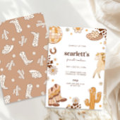 Boho First Rodeo Cowgirl Anniversaire Invitation