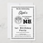 Boho First Trip omheen de Sun 1st Birthday Party Kaart (Voorkant)