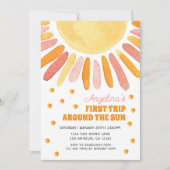 Boho First Trip rondom de Sun Birthday Waterverf Kaart (Voorkant)