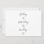 Boho Flamingo Bachelorette Weekend Kaart (Achterkant)