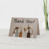 Boho-flessen | Bloemen | bedankkaart (Voorkant)