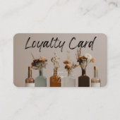 Boho-flessen | Bloemen | esthetisch | loyaliteits- Visitekaartje (Voorkant)