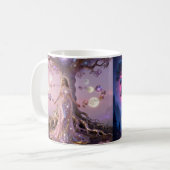 Boho Fleur Cosmique Rose Tasses à Café Femmes Éthé (Devant gauche)