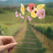 Boho Fleur de Printemps Rose Faire-Part de Mariage