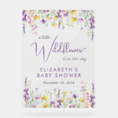 Boho Fleur sauvage Baby shower aquarelle Bienvenue (Recto)