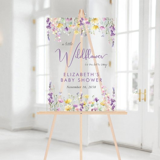 Boho Fleur sauvage Baby shower aquarelle Bienvenue