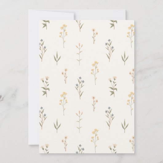 Boho Fleur sauvage Baby shower Invitation (Dos)