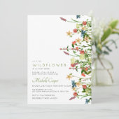 Boho Fleur sauvage Baby shower Invitation (Debout devant)