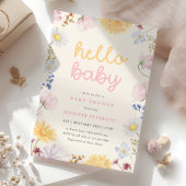 Boho Fleur sauvage Baby shower Invitation