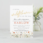 Boho Fleur sauvage Baby shower Invitation (Debout devant)