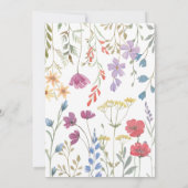 Boho Fleur sauvage Baby shower Invitation (Dos)