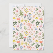 Boho Fleur sauvage Bee Baby shower Invitation (Dos)